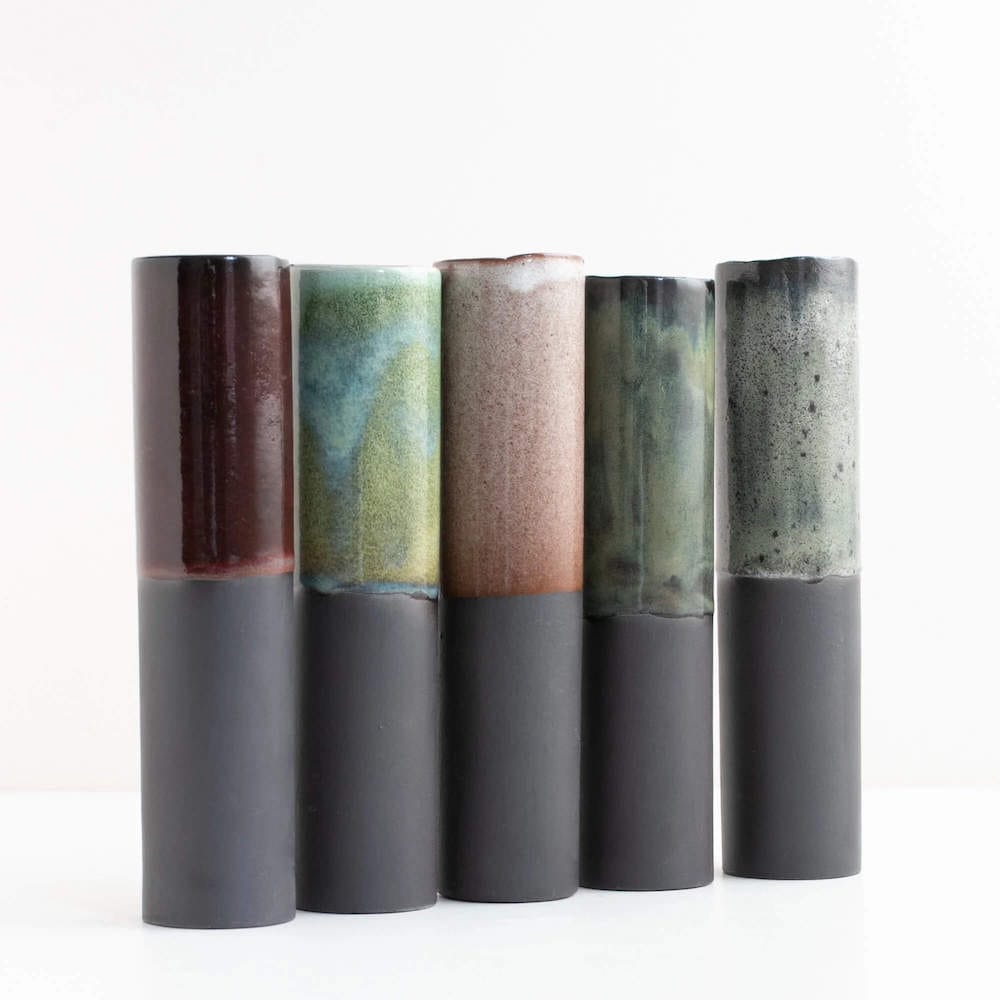 Handmade Vase Tall Black Stoneware Vase (Various Glazes) homeware shops bristol gift shops bristol Naked Clay Ceramics