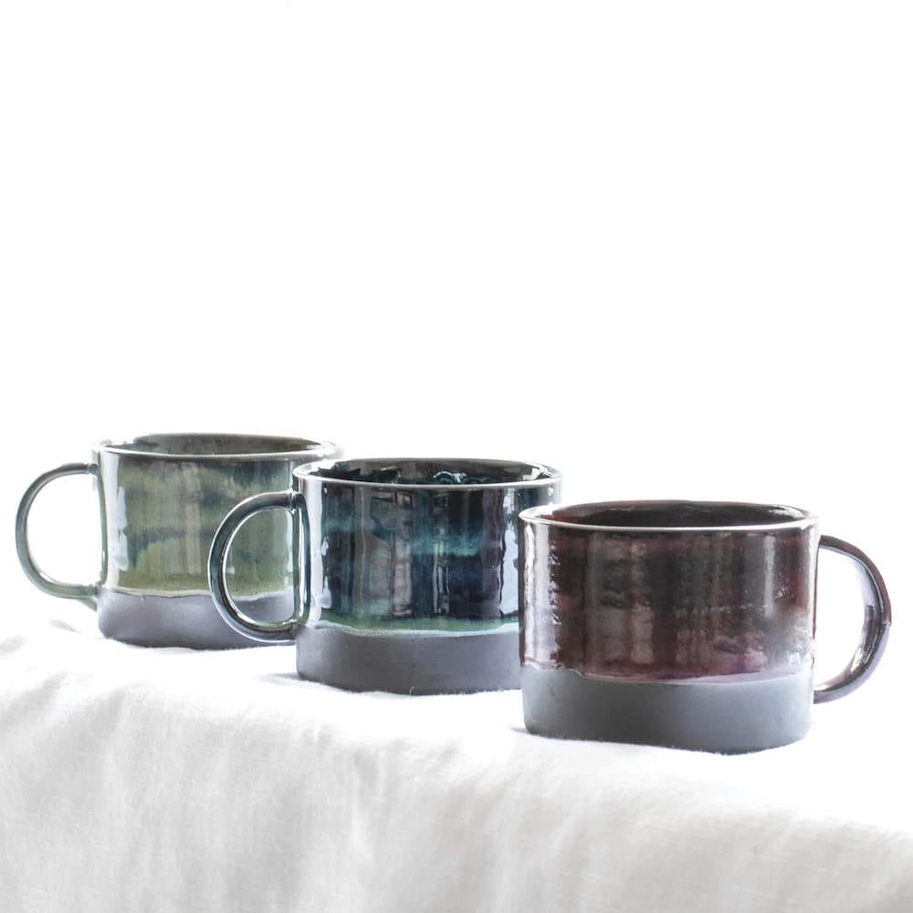 Medium Mug Black Stoneware Mug (Various Glazes) homeware shops bristol gift shops bristol Naked Clay Ceramics