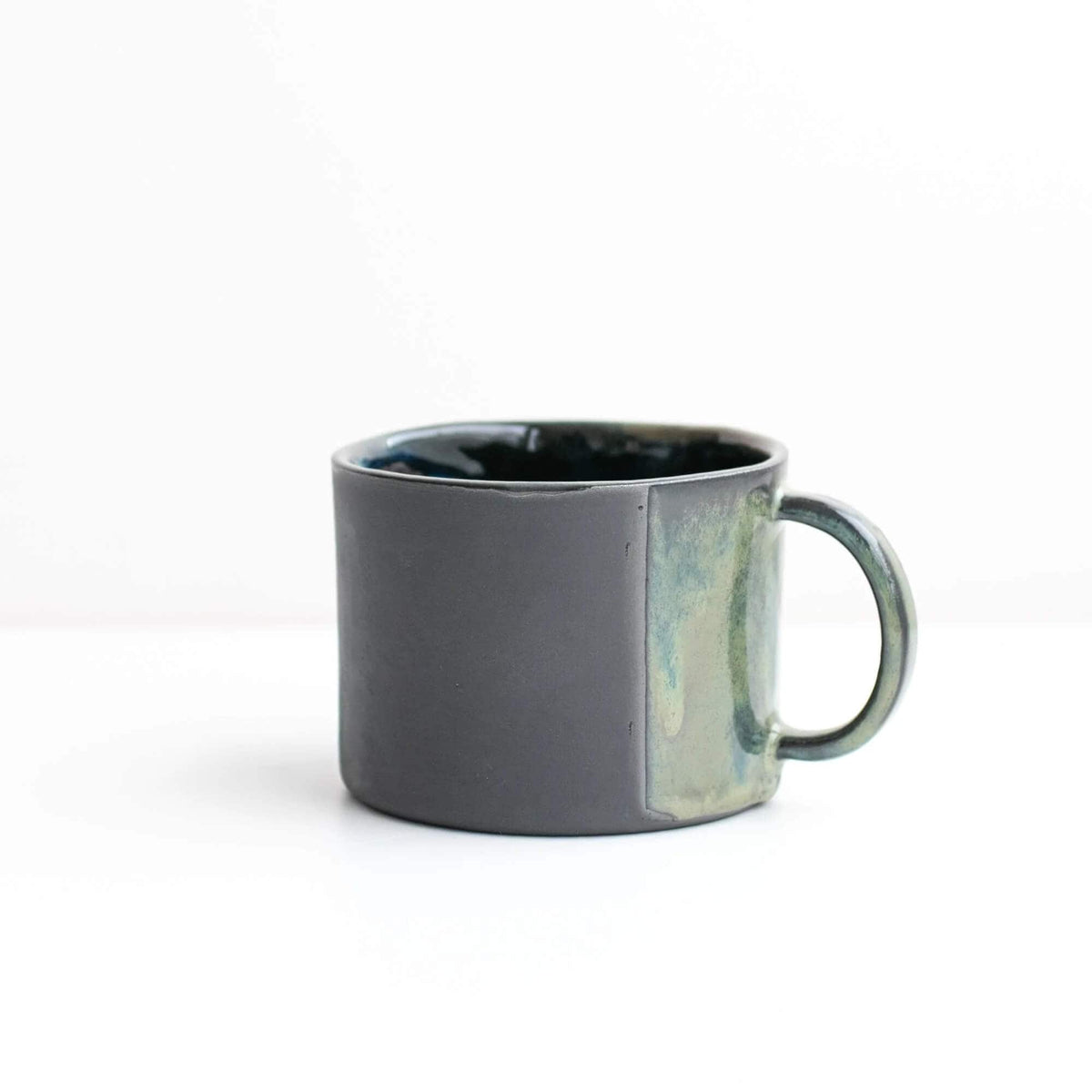 Medium Mug Dwyryd Green Black Stoneware Mug- Dipped Glaze (Various Glazes) homeware shops bristol gift shops bristol Naked Clay Ceramics