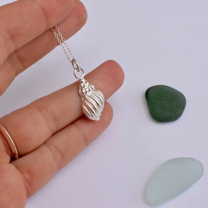 Jewellery Recycled Silver ‘Shell’ Necklace (various styles) homeware shops bristol gift shops bristol Nautilus Designs