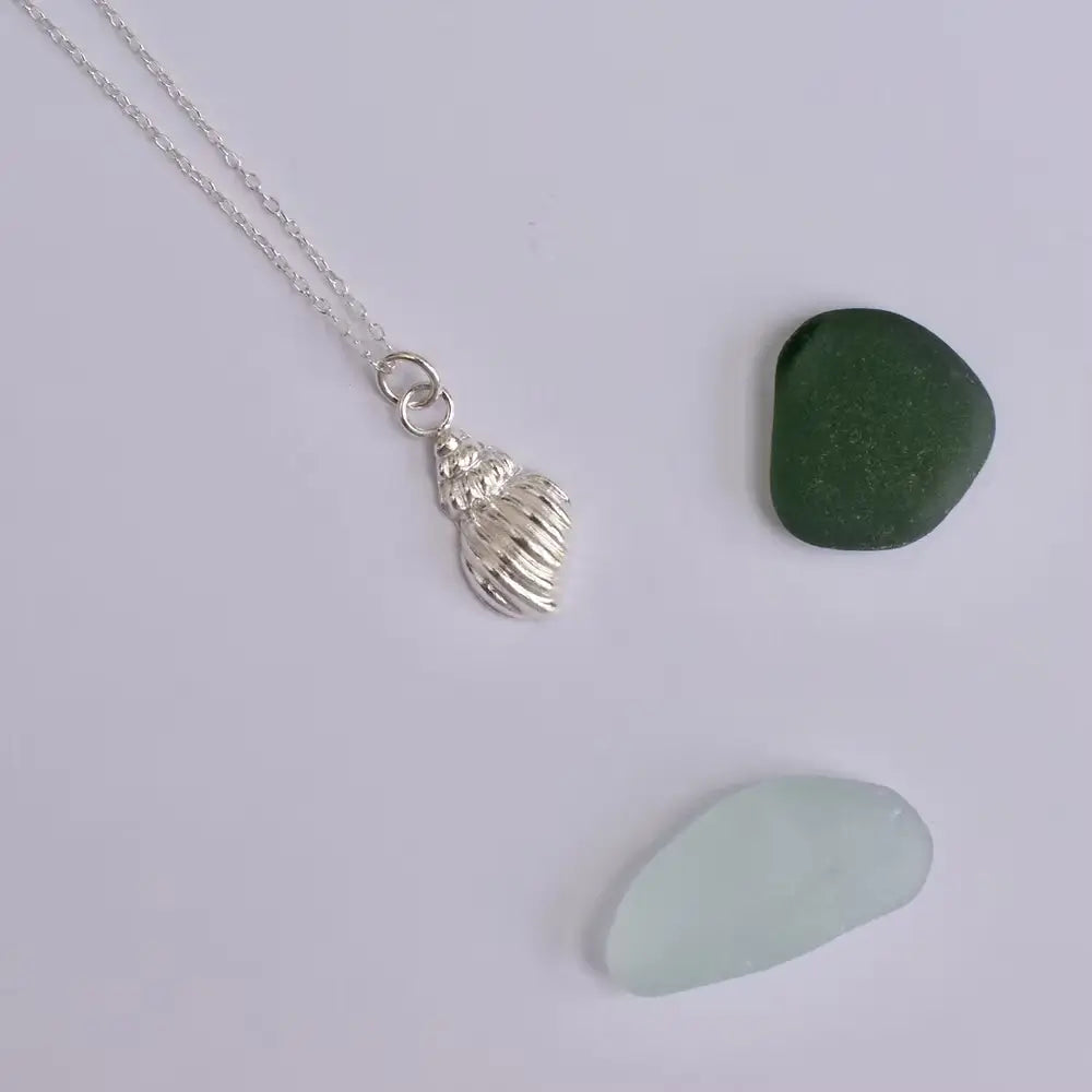 Jewellery Recycled Silver ‘Shell’ Necklace (various styles) homeware shops bristol gift shops bristol Nautilus Designs