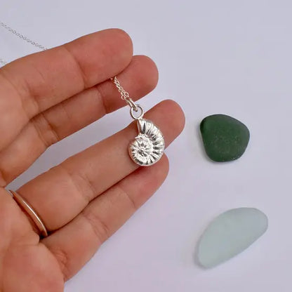 Jewellery Recycled Silver ‘Shell’ Necklace (various styles) homeware shops bristol gift shops bristol Nautilus Designs