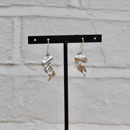 Recycled Silver Earrings Kelp Earring homeware shops bristol gift shops bristol Nautilus Designs