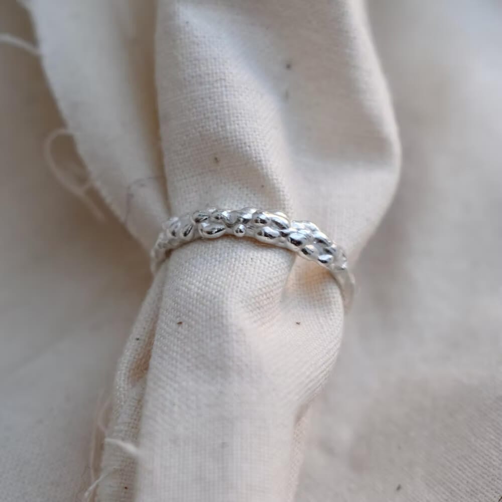 Recycled Silver Ring Recycled Silver 'Coral' Ring (Various Sizes) homeware shops bristol gift shops bristol Nautilus Designs