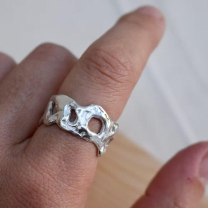 Recycled Silver Ring Recycled Silver 'FLOW' Ring (Various Sizes) homeware shops bristol gift shops bristol Nautilus Designs