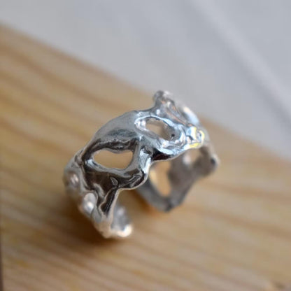 Recycled Silver Ring Recycled Silver 'FLOW' Ring (Various Sizes) homeware shops bristol gift shops bristol Nautilus Designs