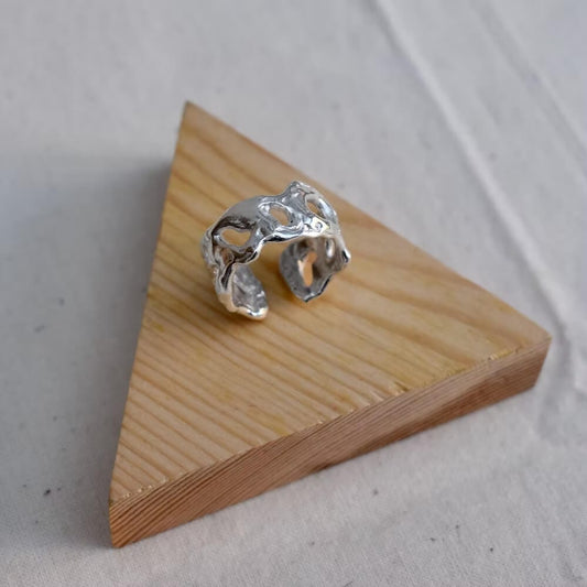 Recycled Silver Ring Recycled Silver 'FLOW' Ring (Various Sizes) homeware shops bristol gift shops bristol Nautilus Designs