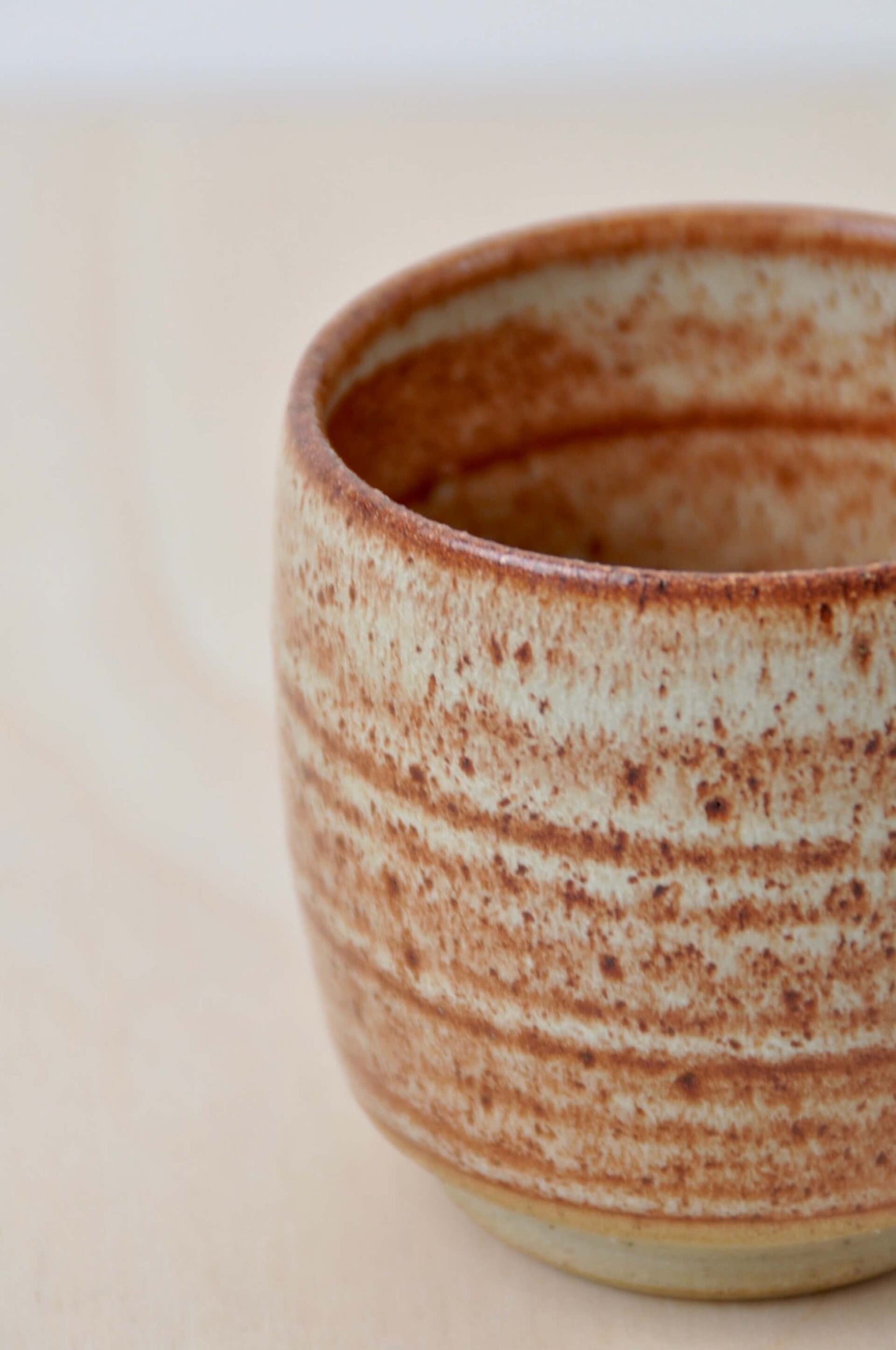 Ceramics Buff Stoneware Yunomi Cup with Rusty White Glaze homeware shops bristol gift shops bristol Nicholas Dover Ceramics