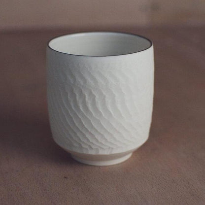 Mug Porcelain Cup with "Chattering" Effect and Black Rim homeware shops bristol gift shops bristol Nicholas Dover Ceramics