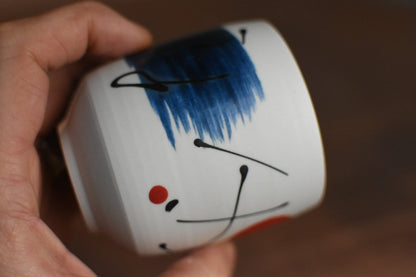 Nicholas Dover Ceramics Mug Porcelain Cup with "Mittsu" Design
