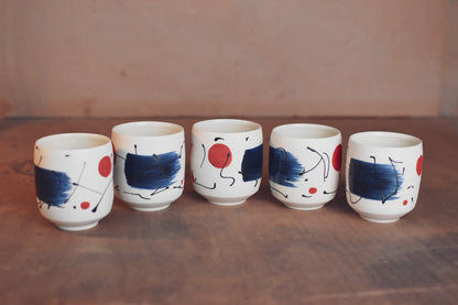 Mug Porcelain Cup with "Mittsu" Design homeware shops bristol gift shops bristol Nicholas Dover Ceramics