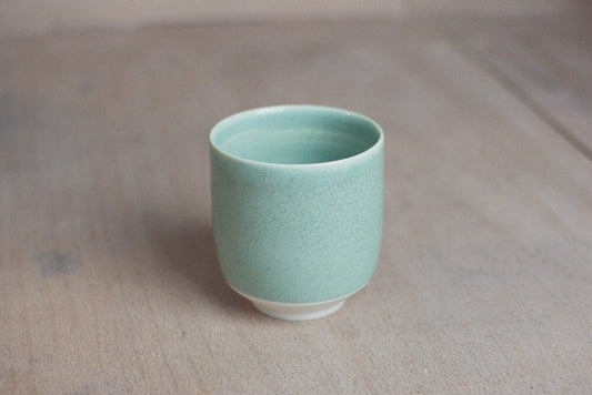 Nicholas Dover Ceramics Porcelain Cup with Pale Green Glaze