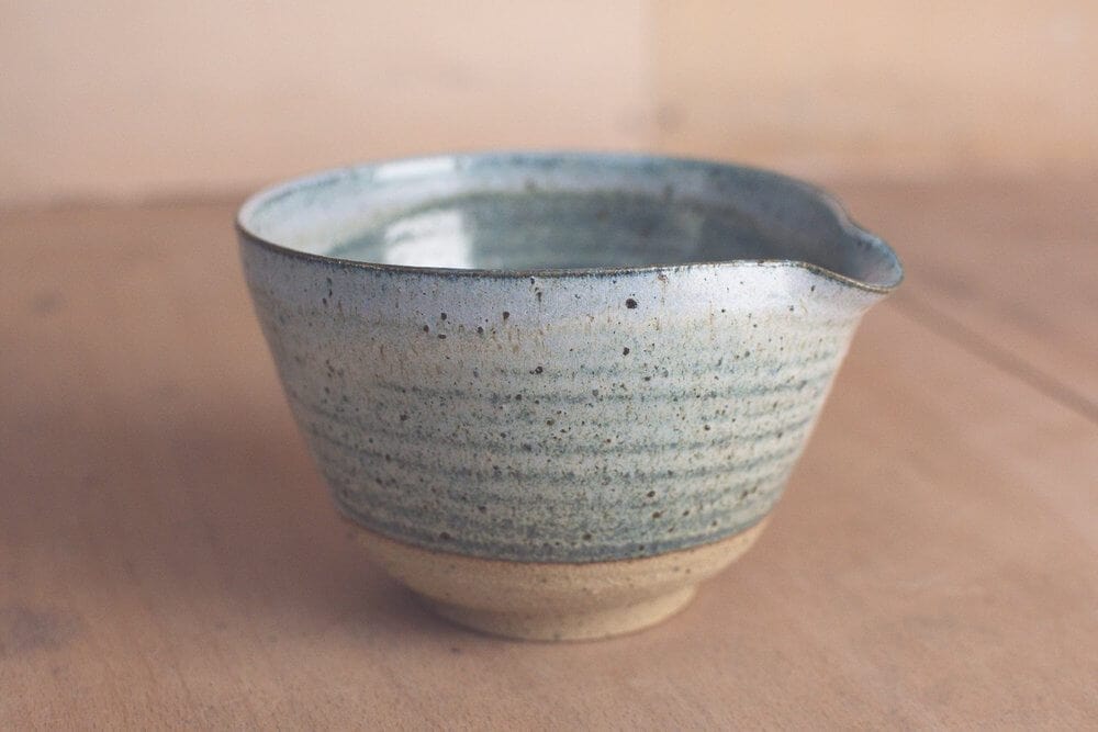 Nicholas Dover Ceramics Speckled Stoneware Pouring Bowl with Blue/Green Glaze