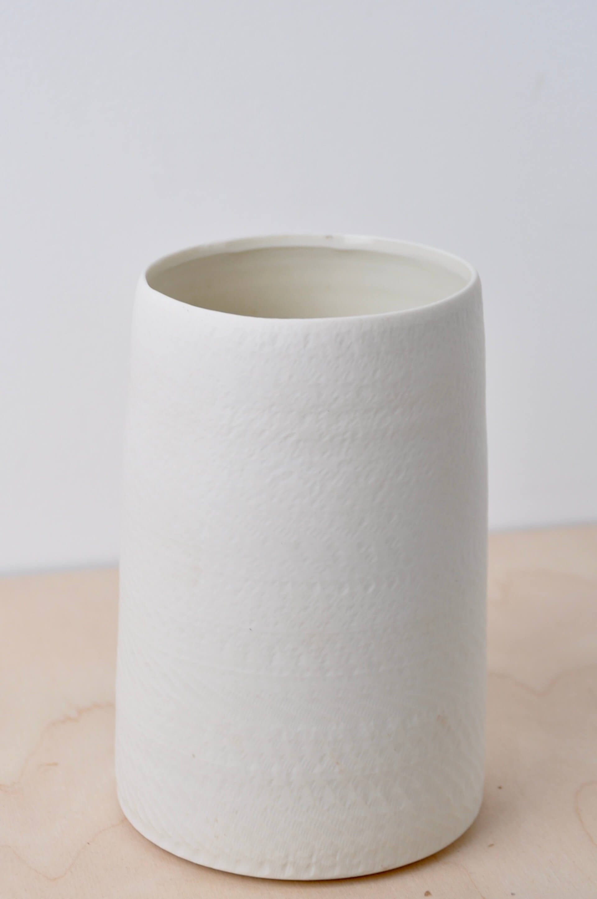 Vases Porcelain Vase with 'Chattering' Effect (various sizes) homeware shops bristol gift shops bristol Nicholas Dover Ceramics