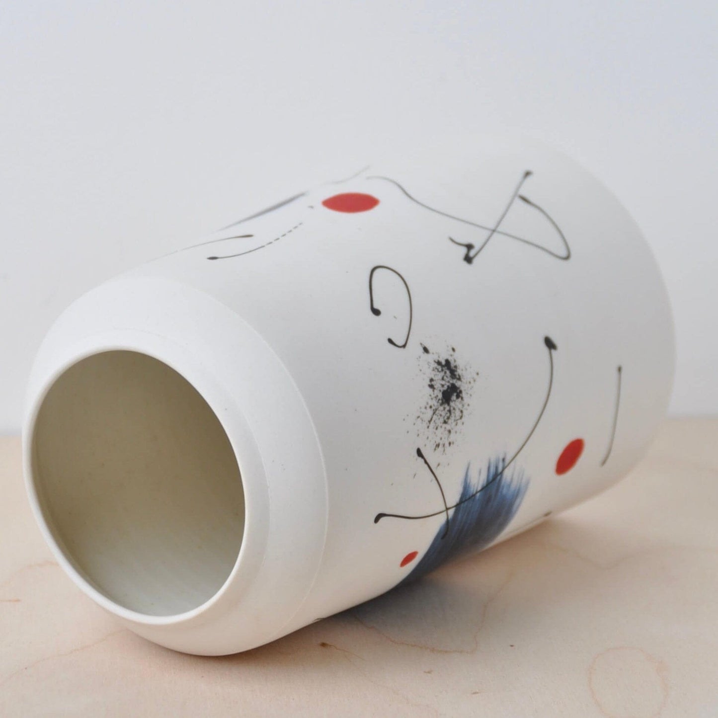 Vases Porcelain Vase with "Mittsu" design homeware shops bristol gift shops bristol Nicholas Dover Ceramics