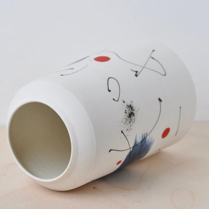 Vases Porcelain Vase with "Mittsu" design homeware shops bristol gift shops bristol Nicholas Dover Ceramics