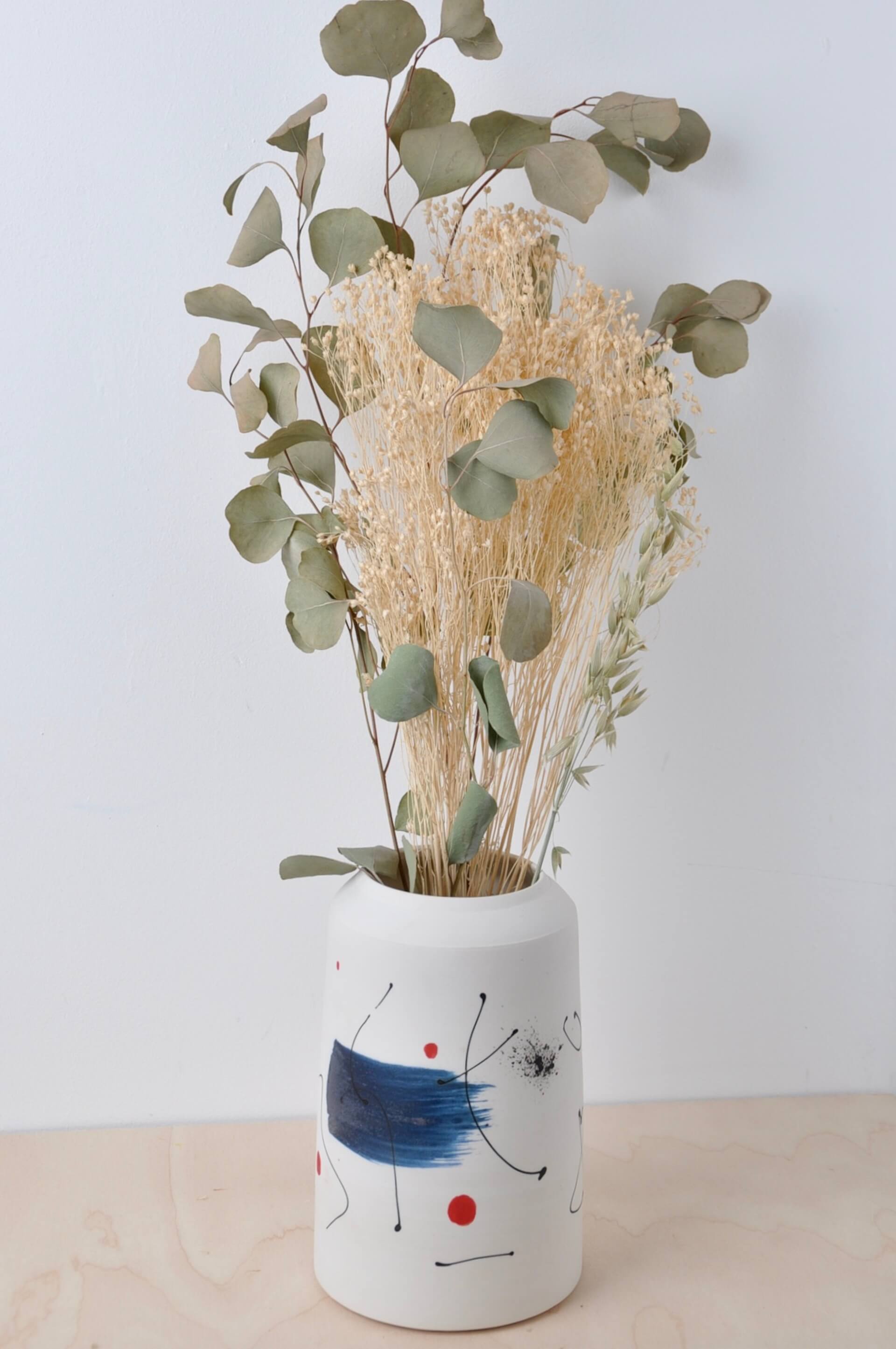 Vases Porcelain Vase with "Mittsu" design homeware shops bristol gift shops bristol Nicholas Dover Ceramics