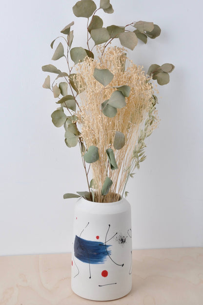 Vases Porcelain Vase with "Mittsu" design homeware shops bristol gift shops bristol Nicholas Dover Ceramics