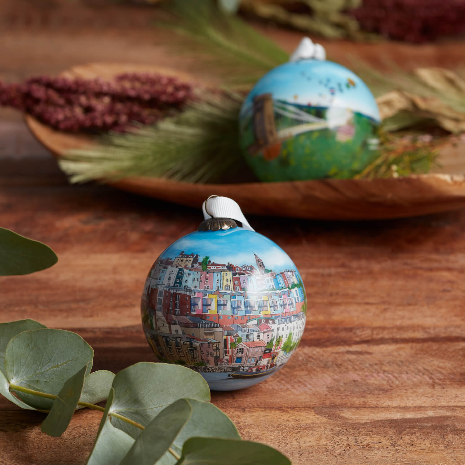 Bauble Hand Painted Glass Bauble - 'Bristol Harbourside and M Shed' homeware shops bristol gift shops bristol Other Lovely Things