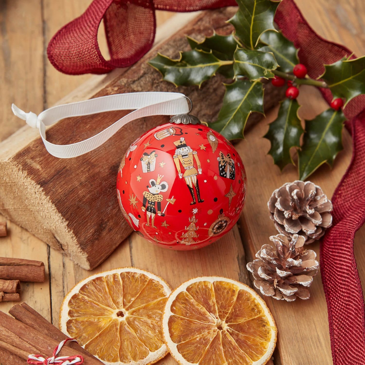 Bauble Hand Painted Glass Bauble - 'Nutcracker'  (various colours available) homeware shops bristol gift shops bristol Other Lovely Things