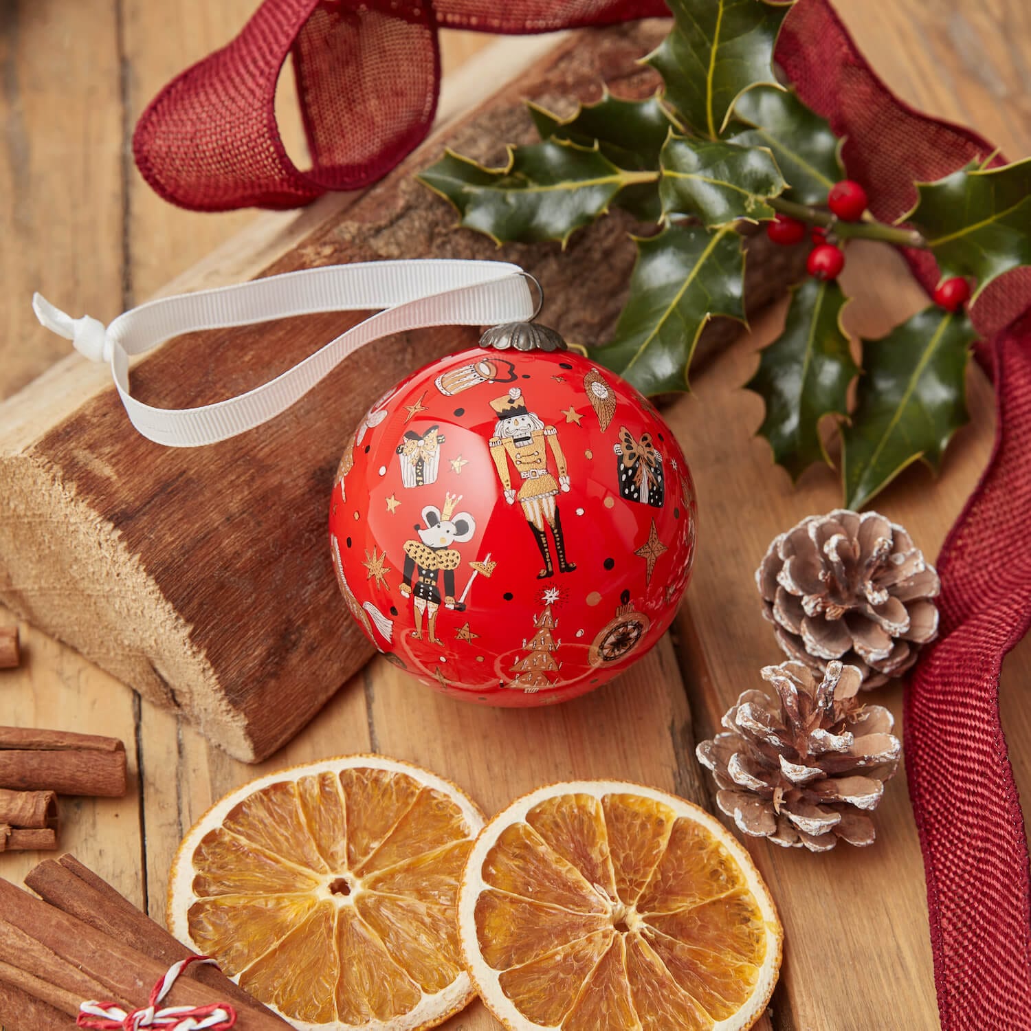 Bauble Hand Painted Glass Bauble - 'Nutcracker'  (various colours available) homeware shops bristol gift shops bristol Other Lovely Things