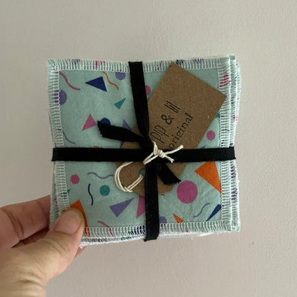 Face Wipes Face Wipes (pack of 7) - Disco Days Reusable Face Wipes - various designs homeware shops bristol gift shops bristol Pip & Lil