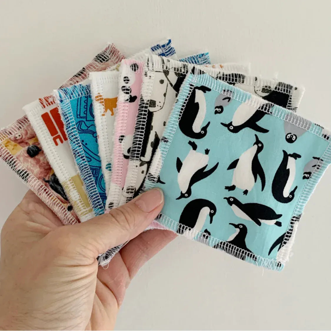 Face Wipes Face Wipes (pack of 7) - Kids Mix Reusable Face Wipes - various designs homeware shops bristol gift shops bristol Pip & Lil