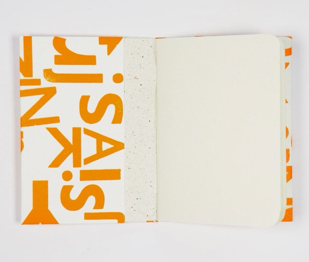 Notebook Cover Hand Printed A6 Notebook (various colours) homeware shops bristol gift shops bristol Princetown Press