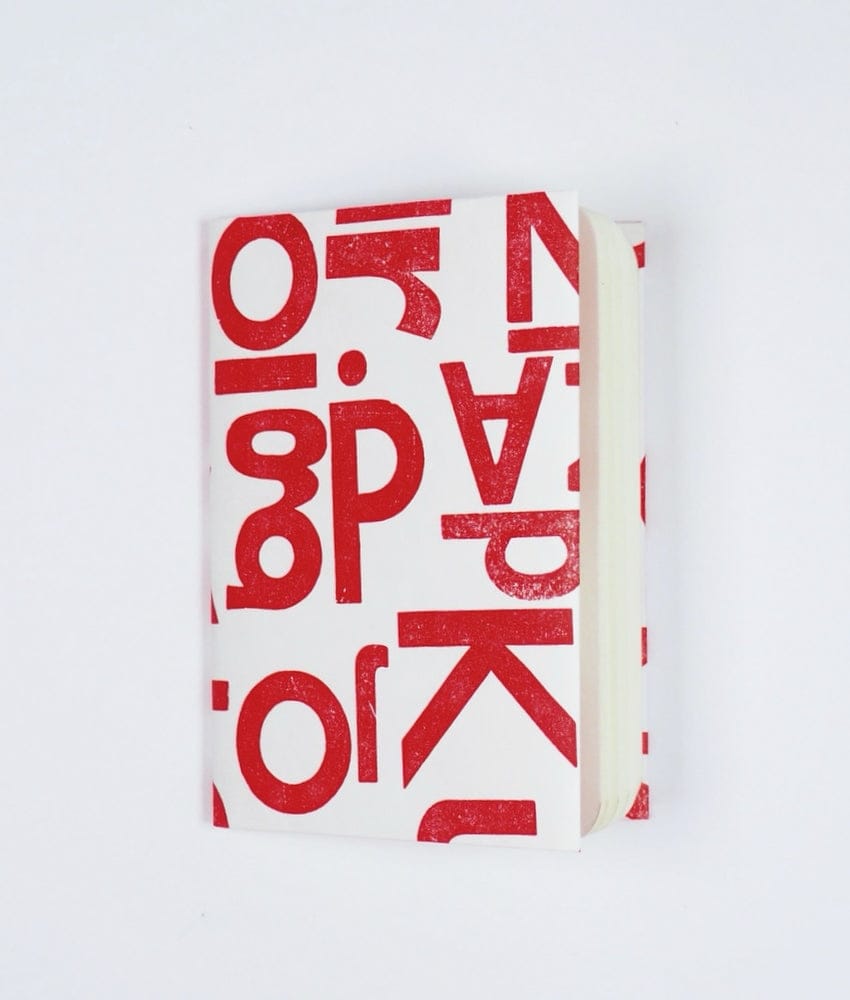 Notebook Cover Hand Printed A6 Notebook (various colours) homeware shops bristol gift shops bristol Princetown Press