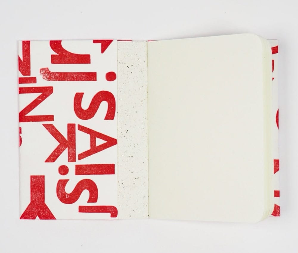 Notebook Cover Hand Printed A6 Notebook (various colours) homeware shops bristol gift shops bristol Princetown Press