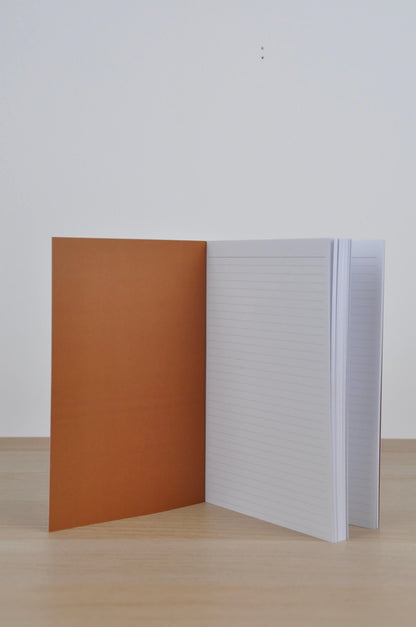 RULED Notebook/Sketchbook with Rust Orange Cover homeware shops bristol gift shops bristol PRIOR SHOP
