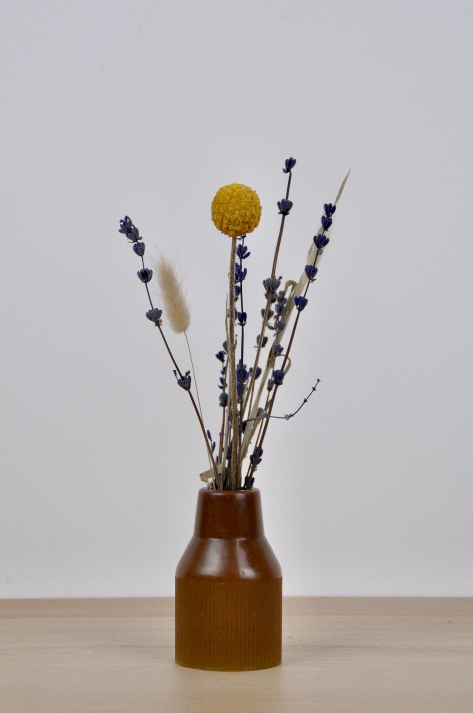 PRIOR SHOP Vase Dark Rust Dust & Plant Resin Small Vase - 'Grooved Bottle' - (various colours)