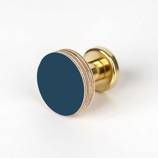 Birch & Brass Knob in Sea Blue homeware shops bristol gift shops bristol Priormade