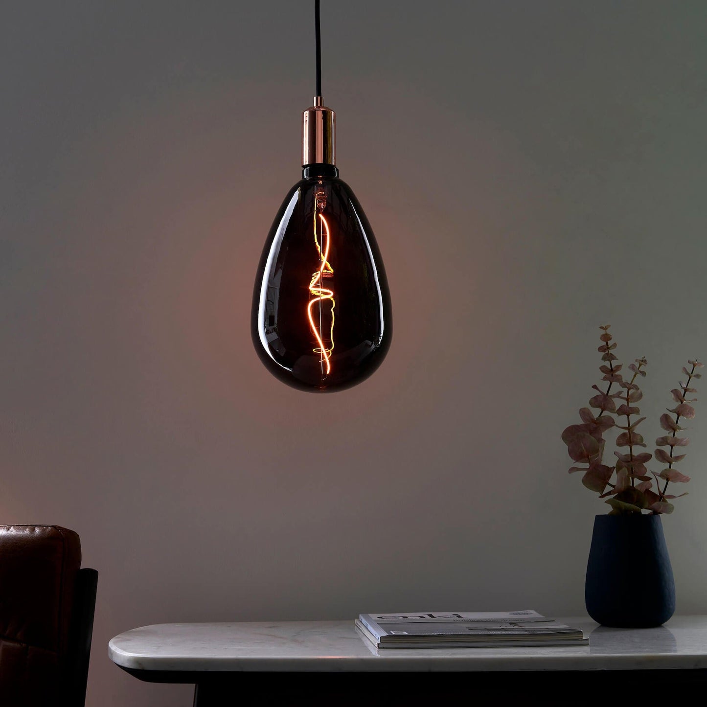 Black Tinted Glass LED Filament Bulb homeware shops bristol gift shops bristol PRIORMADE