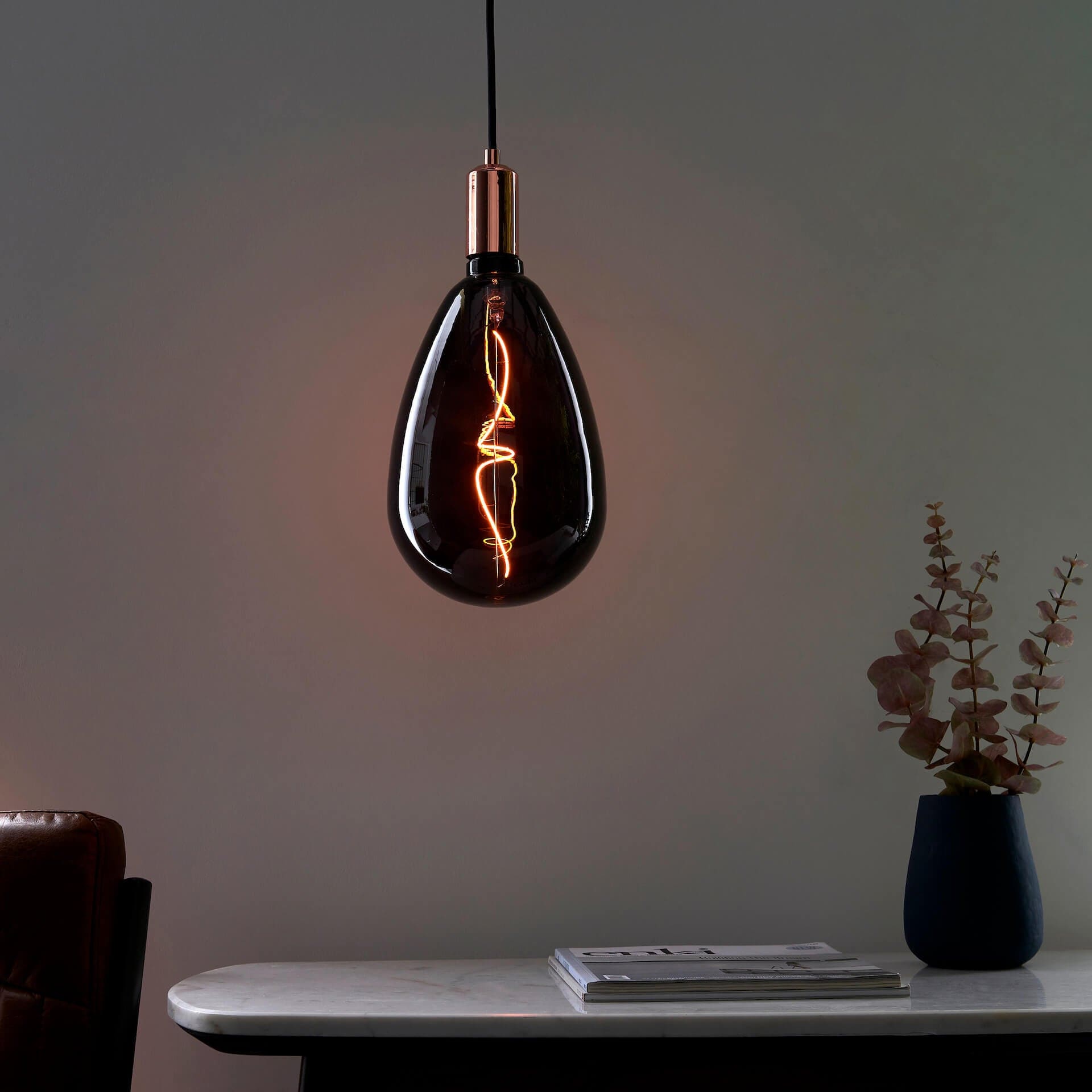 Black Tinted Glass LED Filament Bulb homeware shops bristol gift shops bristol PRIORMADE