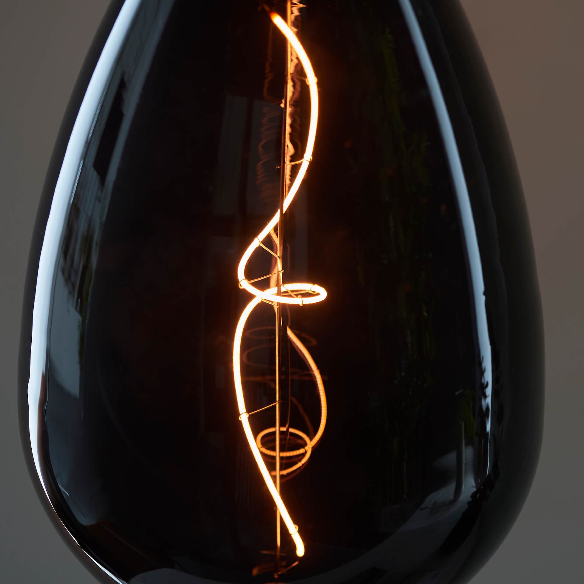 Black Tinted Glass LED Filament Bulb homeware shops bristol gift shops bristol PRIORMADE