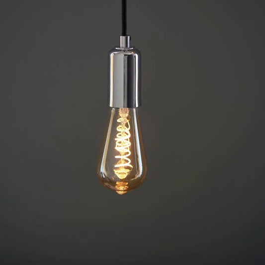 Priormade Bulb Amber Glass Teardrop Spiral Filament bulb (LED)
