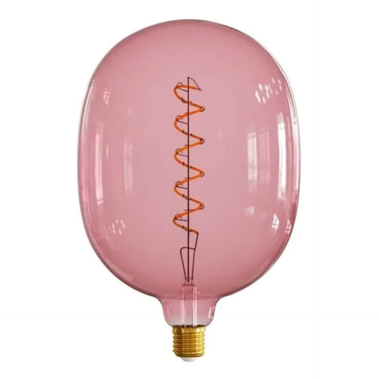 Bulb Berry Red-Pink Egg XXL LED Spiral Filament Bulb homeware shops bristol gift shops bristol PRIORMADE