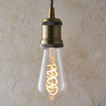 Bulb Clear Glass Teardrop Spiral Filament bulb (LED) homeware shops bristol gift shops bristol Priormade