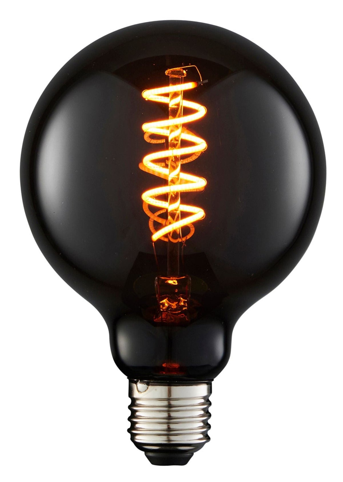Bulb Globe Filament Bulb - Smoked Glass Spiral 95mm (LED) homeware shops bristol gift shops bristol Priormade