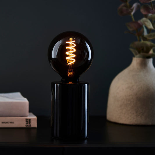 Bulb Globe Filament Bulb - Smoked Glass Spiral 95mm (LED) homeware shops bristol gift shops bristol Priormade