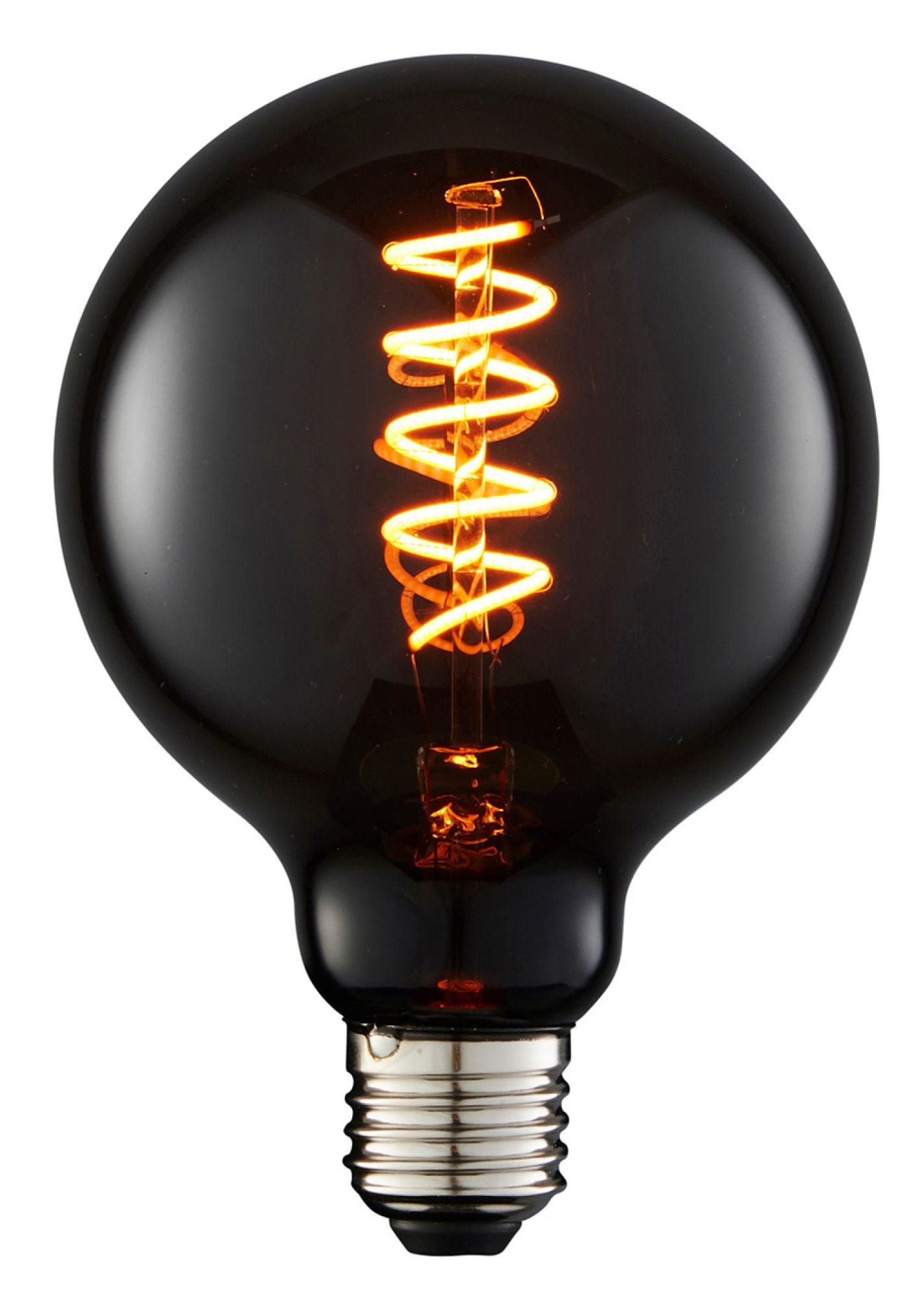 Priormade Bulb Globe Filament Bulb - Smoked Glass Spiral 95mm (LED)