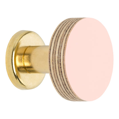 Cabinet Knob Birch & Brass Knob in Blush Pink homeware shops bristol gift shops bristol Priormade