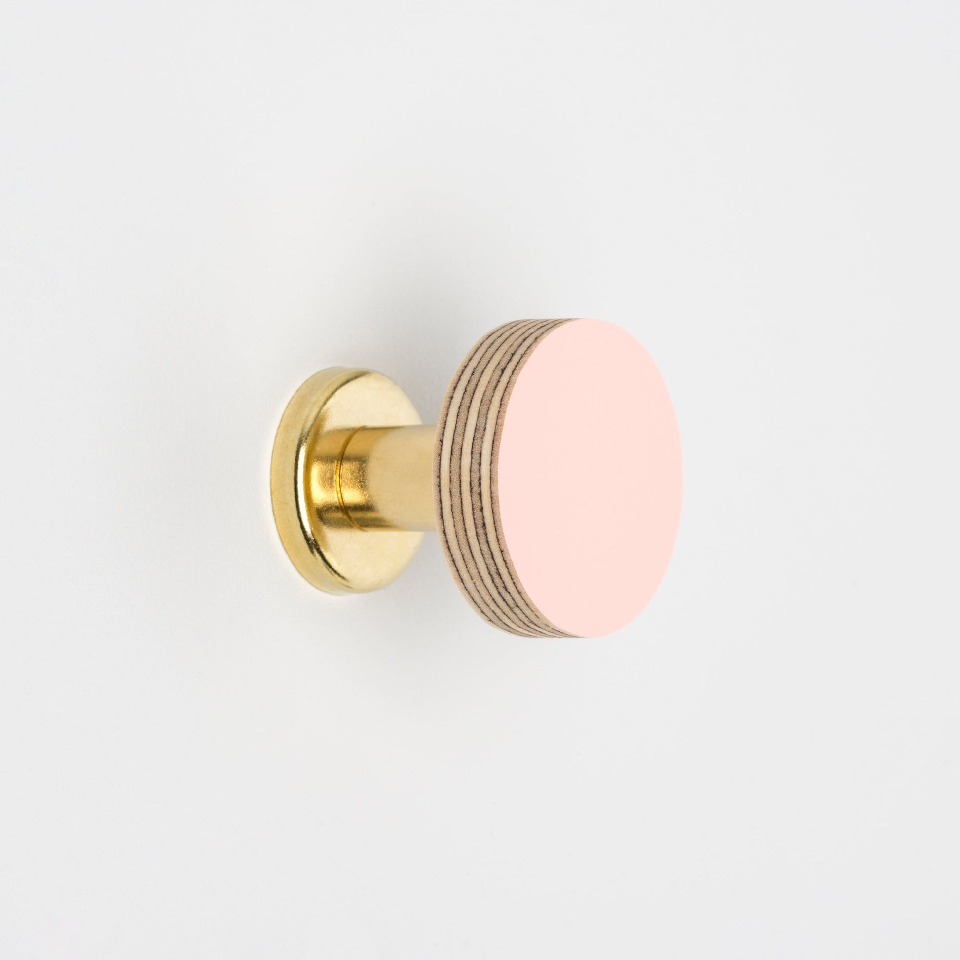 Cabinet Knob Birch & Brass Knob in Blush Pink homeware shops bristol gift shops bristol Priormade