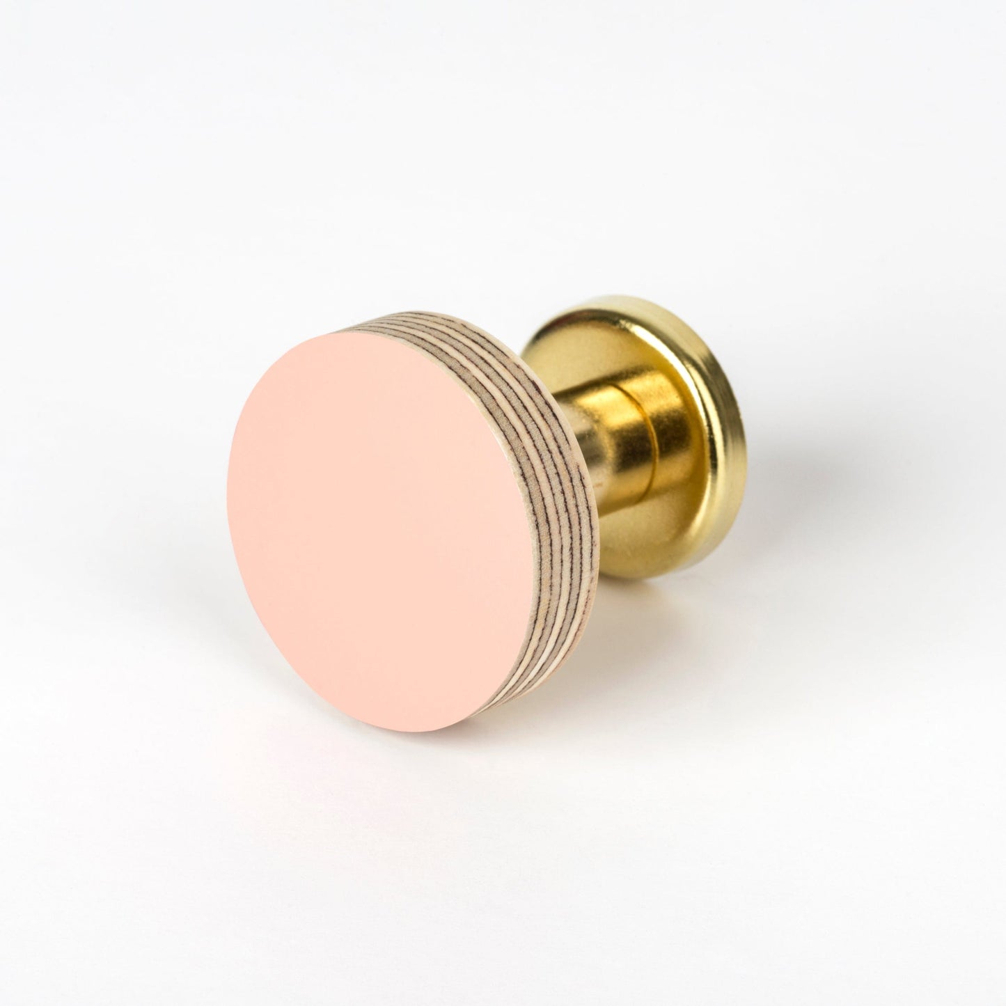 Cabinet Knob Birch & Brass Knob in Blush Pink homeware shops bristol gift shops bristol Priormade