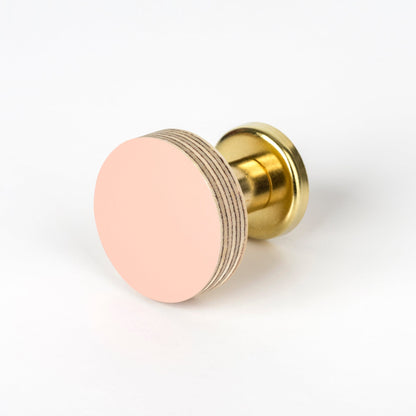 Cabinet Knob Birch & Brass Knob in Blush Pink homeware shops bristol gift shops bristol Priormade