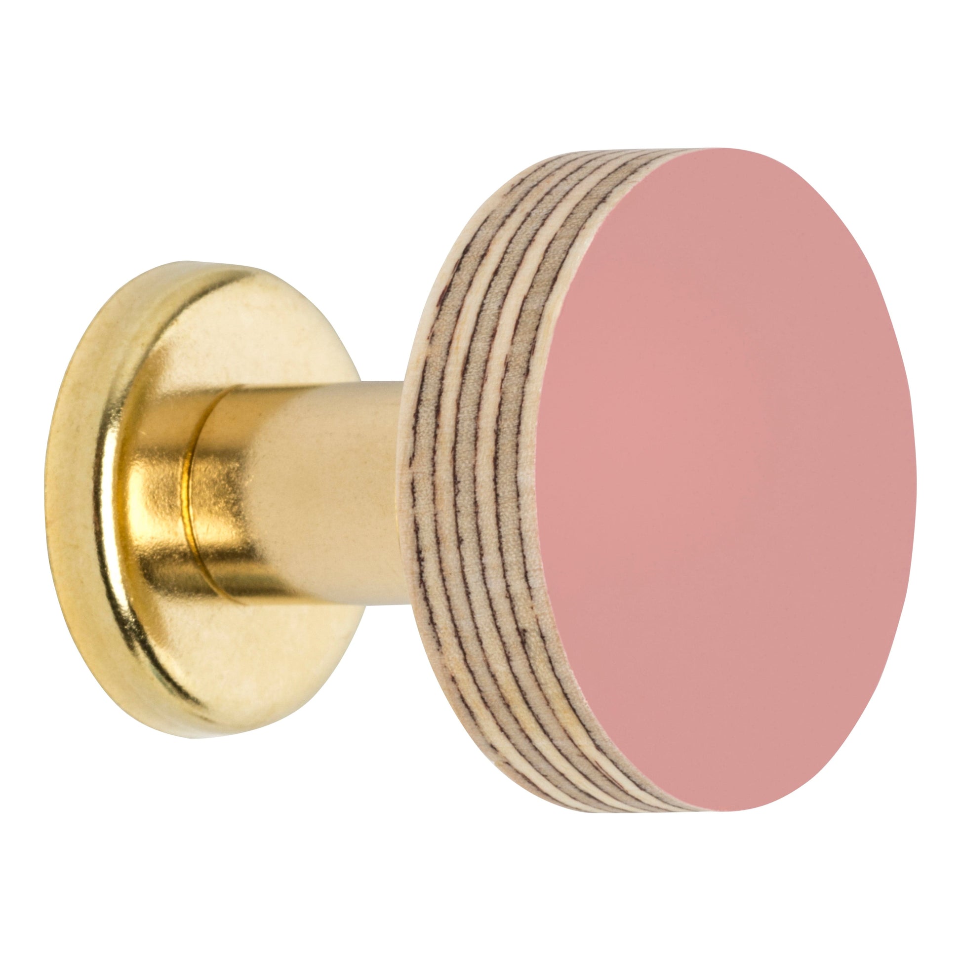 Cabinet Knob Birch & Brass Knob in Dusty Pink homeware shops bristol gift shops bristol Priormade