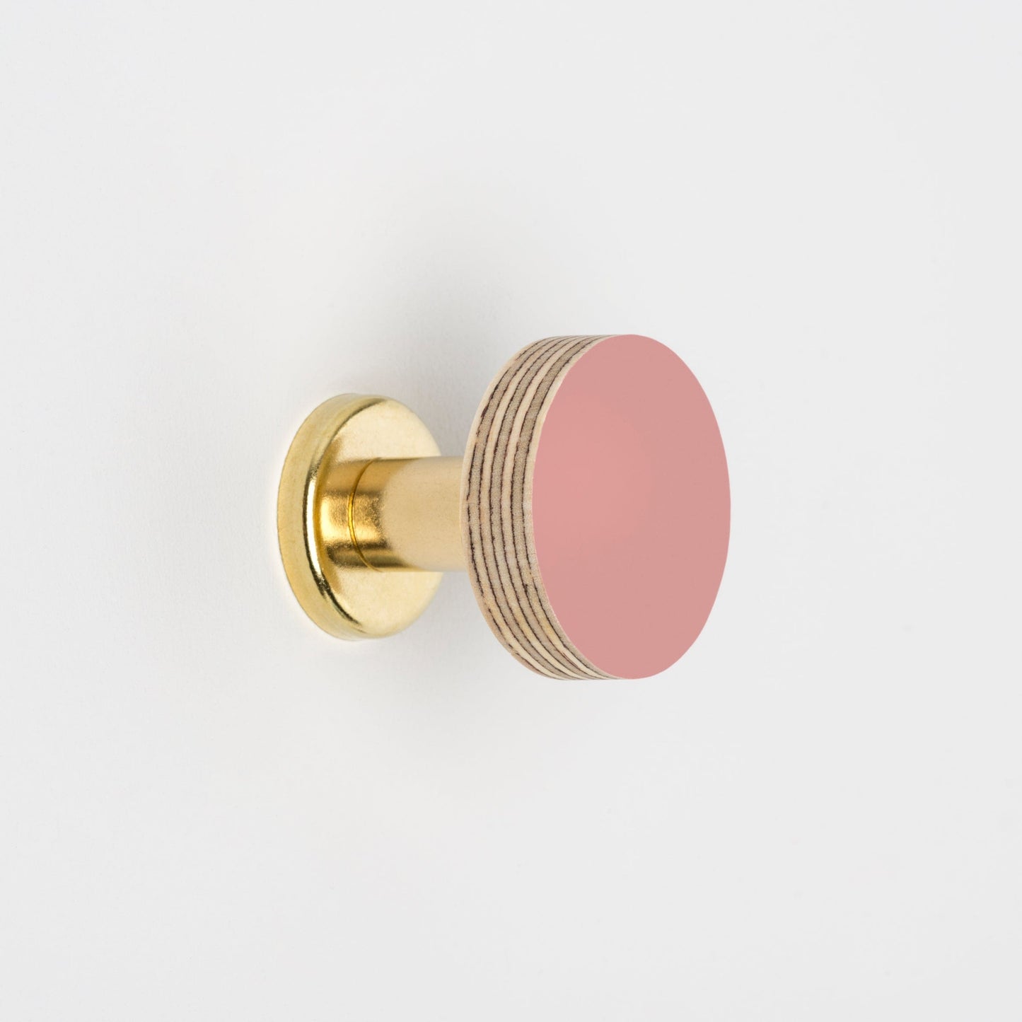 Cabinet Knob Birch & Brass Knob in Dusty Pink homeware shops bristol gift shops bristol Priormade
