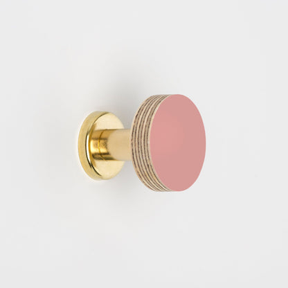 Cabinet Knob Birch & Brass Knob in Dusty Pink homeware shops bristol gift shops bristol Priormade