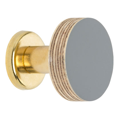 Cabinet Knob Birch & Brass Knob in Smoke Grey homeware shops bristol gift shops bristol Priormade
